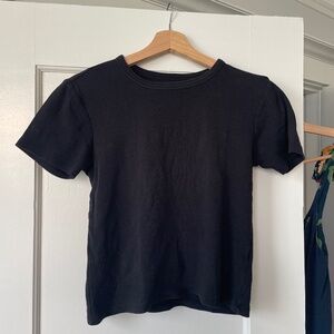 Monoprix Tee Shirt - Black - Organic Cotton - Size S